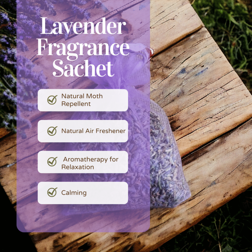 Lavender fragrance sachet: natural moth repellent, natural air freshener, aromatherapy for relaxation