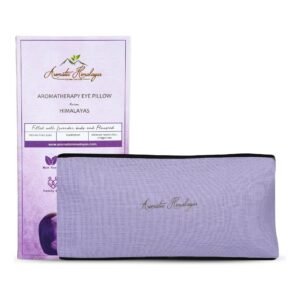 Aromatherapy eye pillow in lavender colour with its box