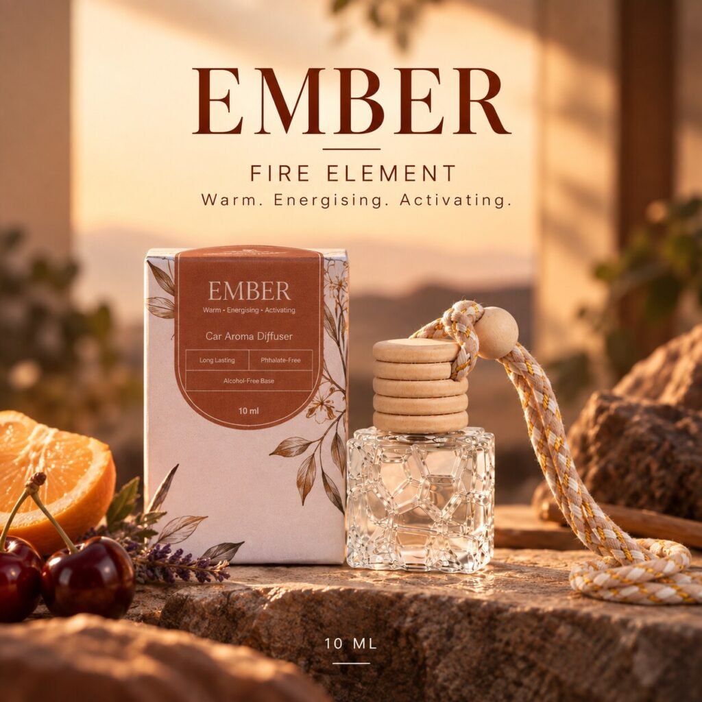 EMBER car perfume diffuser, Fire element, 10 ml – image 3