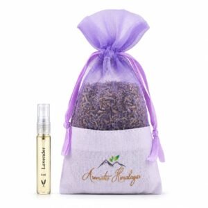 Lavender potpourri hanging pouch with 8 ml fragrance oil – product photo