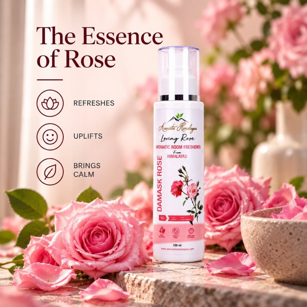 Loving Rose air freshener with fresh pink roses