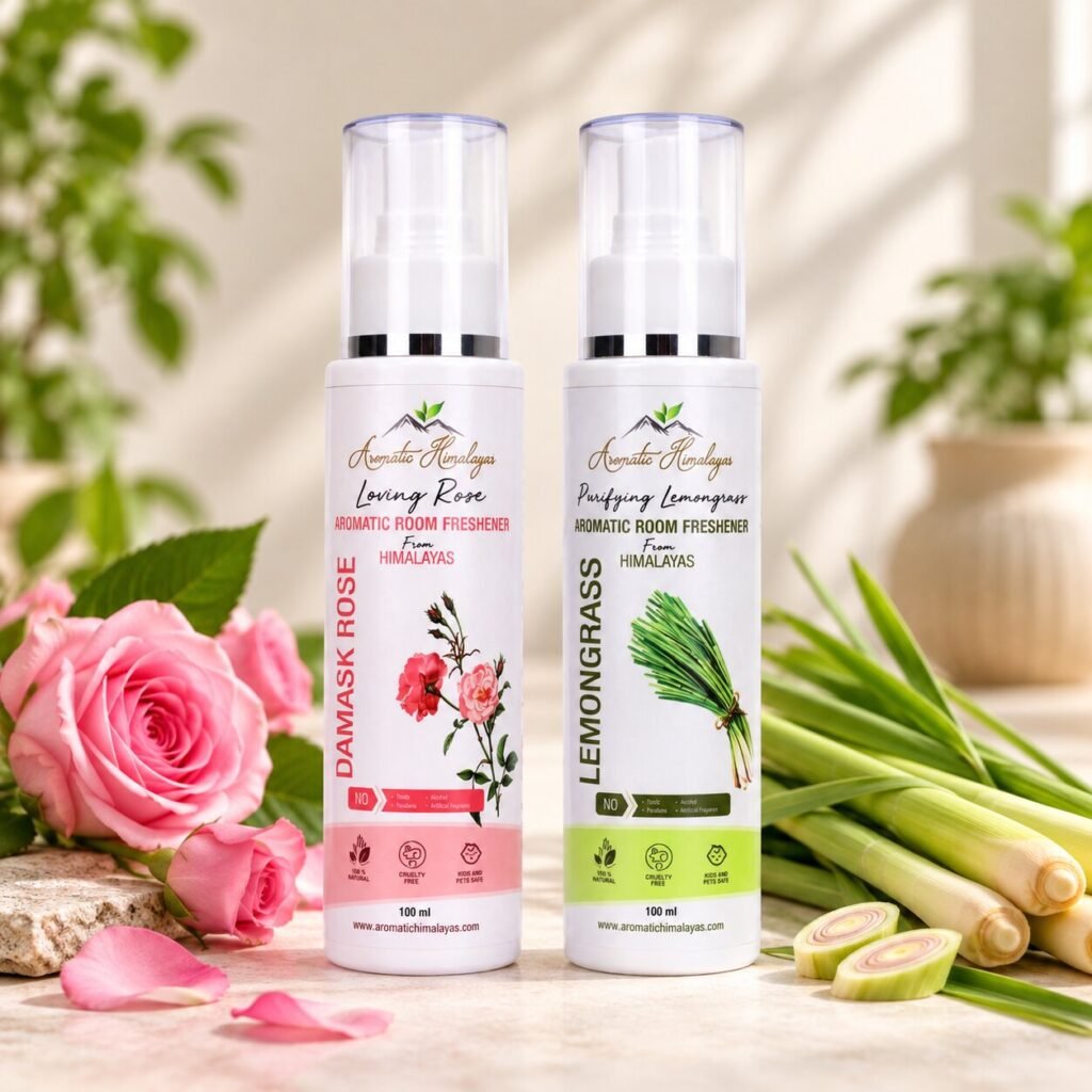 Rose and Lemongrass Aromatherapy Room Freshener Duo